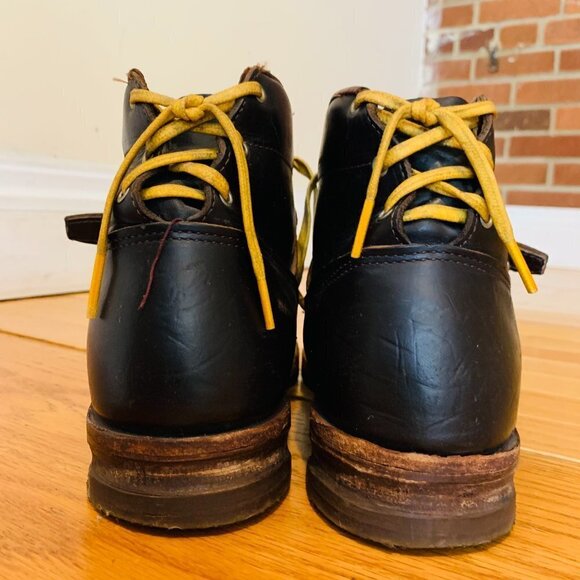 VINTAGE JC Higgins WW2 US Ski Mountain Leather Boots Steampunk main image 5